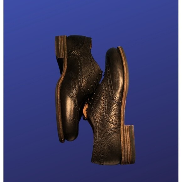 BLACKSTONE Luxury Brogue Wingtip Oxford, AM10 BLACK, Men’s 8.5/Women’s 10, NWOB - Picture 4 of 10